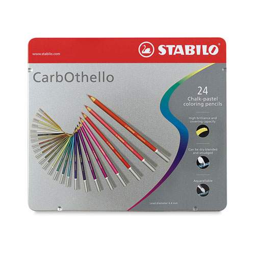 Pastel pencils for retouching fabrics. The range of 12 colors